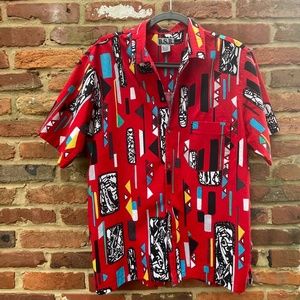 B.S.R. Retro Patterned Button-up, Large